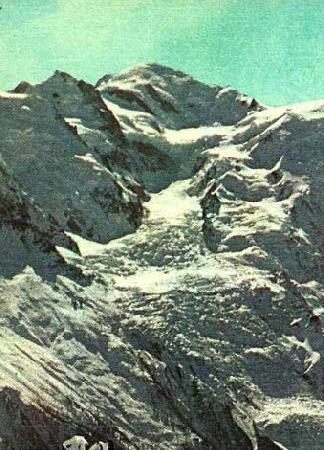 unknow artist paccard balmat och de flesta andra alpinister tog  sig upp till mont blancs topp pa nordsidan china oil painting image
